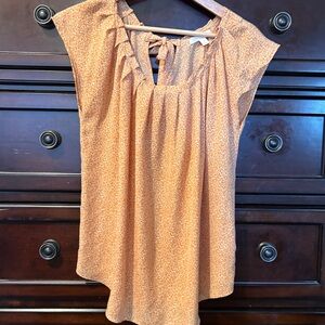 LC Lauren Conrad Peach Ruffle Blouse